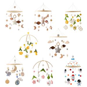 모바일 우든 벨 베이비 토이 0-12개월 딸랑이 장난감 침대 신생아 침대 모빌 뮤직 박스 침대 벨 걸이 장난감 침대 브래킷