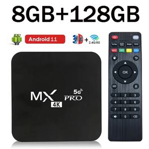 MX-PRO TV 박스 8GB 128GB 안드로이드 11 지원 4k HD 4G 5G 듀얼 WiFi Amlogic S905 쿼드 코어 H.256 3D iptv
