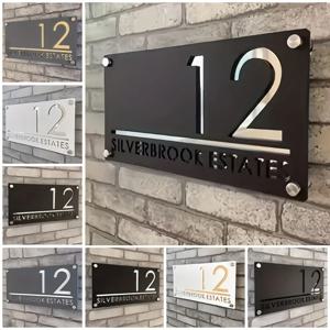 손톱으로 야외 맞춤형 거리 집 번호 맞춤형 집 번호판 3D 레이저 컷 아크릴 주소 플라크 도어 사인 핫 방번호 레이저 간판 아파트 호실판 집번호 문패 아파트 호실 번호판