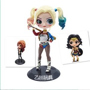 새로운 3가지 스타일 공주 케이크 장식 장난감 할리퀸 큰 눈 원더우먼 피규어 수집품 사무실 책상 장식용