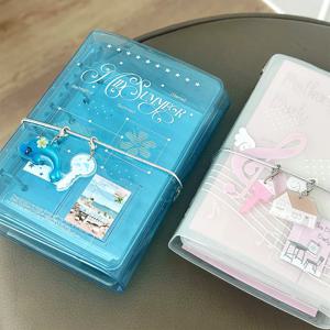 WAKAWAKA A7 삼중 바인더 PVC 커버 주최자 상쾌한 여름 바다 테마 플래너 참 액세서리 디바이더 페이지 노트북