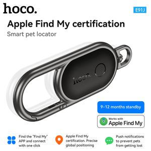HOCO E91J 스마트 분실 방지 키체인 에어태그 트래커 (자동차 키, Apple iOS Find My 네트워크 기반, 미니 메탈 파인더 로케이터)