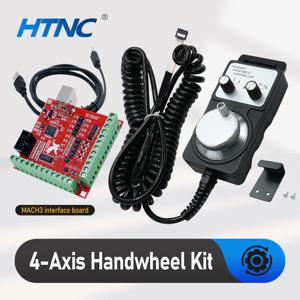 신형 MPG Mach3 펄스 핸드휠 펄스 제너레이터 4축 레드 Mach3 보드용 100khz 10핀 인터페이스 스테퍼 서보 모터용