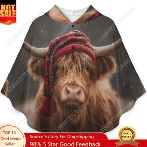 아이들과 청소년들을 위한 포켓이 있는 아늑한 플란넬 담요 스웨터, 빨간색 격자무늬 모자 소 오버사이즈 후디