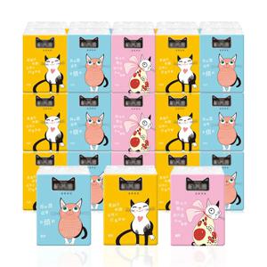 10팩 일회용 손수건 종이 3겹 두꺼운 냅킨 종이 휴대용 소형 패키지 종이 목재 펄프 손수건 종이