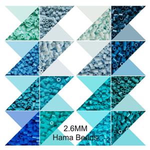 2.6mm 미니 비즈 1000PCS 블루 색상 픽셀 아트 퓨즈 비즈 어린이 선물 하마 비즈 Diy 퍼즐 철 비즈