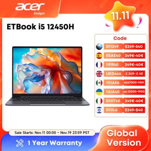 에이서 가젯 e10 ET북 게이밍 노트북 인텔 노트북 코어 i5-12450H 16GB 램 512GB SSD 컴퓨터 14인치 2K IPS WiFi6 윈도우 11 노트북