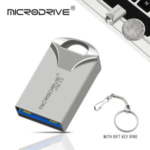 미니 USB 3.0 플래시 드라이브 128GB 64GB 32GB 16GB 고속 메모리 플래시 USB3.0 스틱 소형 U 디스크 키체인 포함