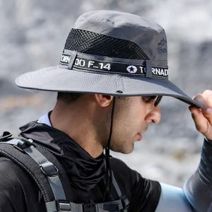 남자 여름 양동이 모자 여자 야외 자외선 차단 통기성 사냥 하이킹 모자 와이드 브림 선 스크린 비치 모자 어부 모자