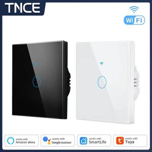 TNCE Tuya WiFi 스마트 스위치 EU 1/2/3/4 Gang RF433 벽 패널 라이트 터치 스위치 Alexa Google 홈 음성 제어와 함께 작동