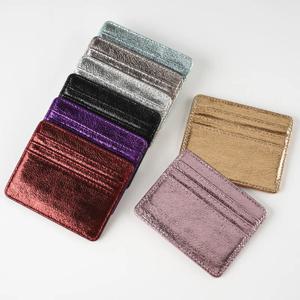 초박형 가죽 미니 지갑 슬림 뱅크 신용카드 홀더, 남성 비즈니스 소형 ID 케이스, 여성 지갑, 4 슬롯 카드 홀더