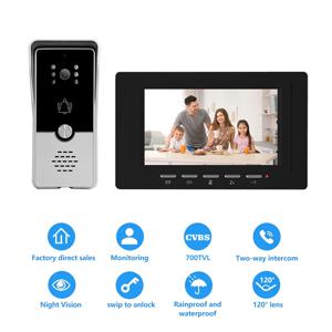 영상 초인종 홈 유선 모니터링 인터콤, 빌라 고화질 지능형 야간 투시경, 전자 출입 제어 시스템
