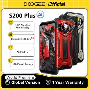월드 프리미어 DOOGEE S200 Plus 5G AI 견고한 전화기 크기 7300 1.32인치 후면 디스플레이 12+512GB 6.72인치 10100mAh 배터리 스마트폰