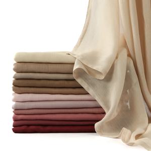 185*75cm 이슬람 모달 Hijab 레이온 코튼 Shawls 여성용 얇은 일반 스카프 빅 사이즈 Headscarf 이슬람 터번 머리띠