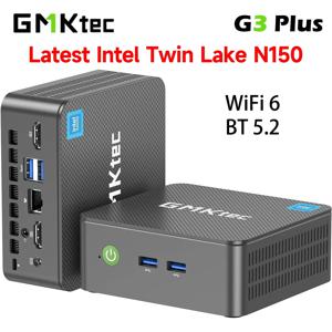 GMKtec G3 Plus 최신형 트윈 레이크 N150 미니 PC DDR4 NVMe SSD WiFi6 BT5.2 윈도우 11 Pro 2.5G RJ45 데스크탑 사무용 컴퓨터