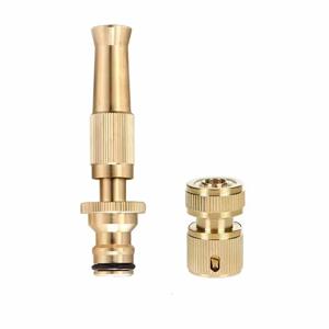 스프레이 노즐 물총 황동 고압 직접 분사 스프링클러 퀵 커넥터 가정용 정원 호스 조절 가능 건