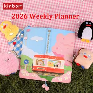 2026 킨보르 주간 플래너 소형 포켓 다양한 색상 일일 플래너 78g 킨보르 종이 효율성 매뉴얼 기록물 휴대용 할 일 목록