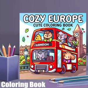 성인용 큐티 유럽 색칠책 28페이지 |   색칠책, 크리스마스, 추수감사절을 위한 그림 용품