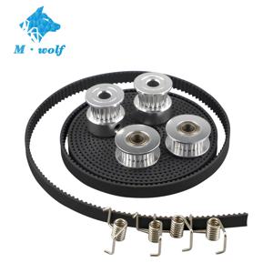3D 프린터 부품 GT2 풀리 20 톱니 보어 5mm GT2 6mm 타이밍 벨트 및 3D 프린터 키트용 2X 아이들러 4X 텐셔너
