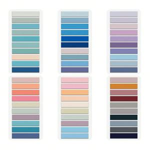 6pcs 혼합 색상 스티커 색인 탭, 페이지 마킹 분류 파일을 위한 간단한 다목적 색인 탭