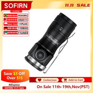 Sofirn SC13 블랙 그린 SST40 LED 1300lm 미니 전술 18350 손전등 6000K 키체인 비상 토치