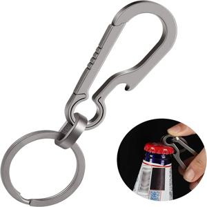 티타늄 버클 EDC 아웃도어 도구 티타늄 합금 열쇠고리 티라늄 버클 키링 자동차 액세서리 키체인 펜던트 남성용 선물