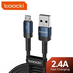 Toocki 2.4A 마이크로 USB 케이블 고속 충전 PD QC 빠른 충전 마이크로 케이블 삼성 S6 S7 Redmi Note 이어폰 팬 USB 데이터 코드