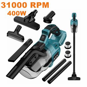 6pcs 튜브가있는 휴대용 무선 진공 makita 18V 배터리 용 2pcs 필터 전력 진공 청소기 (배터리 없음)