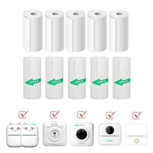 미니 인쇄 카메라 감열지 57MM 롤 자체 접착/비 스티커 용지 미니 프린터 용 인화지 메모, 사진 용 인스턴트