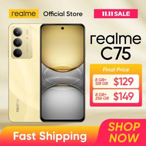 Realme C75 스마트폰 러시아어 버전 Helio G92 Max 칩셋 5828mAh 배터리 90Hz FHD 디스플레이 50MP AI 카메라 45W 충전 NFC IP69