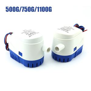 12V 자동 해양 워터 펌프 소형 빌지 펌프 24V 요트 배수 고속 보트 DC 잠수정 펌프 빌지 750GPH 1100GPH