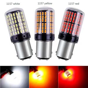 2x 1156/1157 144SMD BAU15S PY21W LED 방향 지시등 테일 전구 Canbus 12V