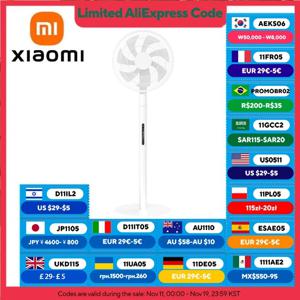 XIAOMI MIJIA DC 인버터 플로어 팬 프로, 초박형 디자인, 접이식 보관함, 100가지 공기 흐름 설정, 조용한 작동, 선풍기