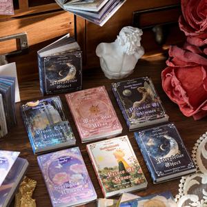 300 개/가방 더블 공유 팩 카드 용지 판타지 박물관 시리즈 재료 도서 DIY 핸드북 카드 일기 노트 장식 재료