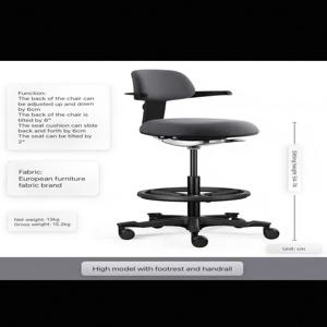 가정용 소형 하이레그 사무실 의자, 오랫동안 앉아 있어도 편안함, 스타일 강화, 컴퓨터 의자, 학습 의자, 바