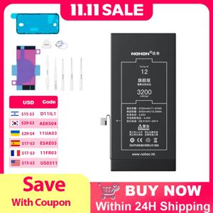 노혼 아이폰 배터리 애플 아이폰 15 14 13 프로 플러스 12 미니 11 대용량 배터리 X XS 8 7 6S SE 5S 배터리 수리용