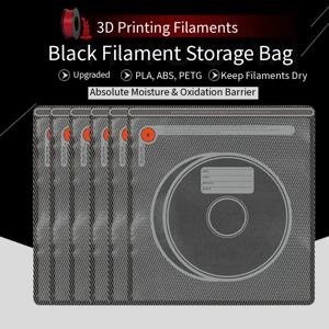업그레이드된 블랙 필라멘트 진공 백, USB 충전식 전기 에어 펌프 진공 밀봉 기능 포함, 3D PLA ABS PETG 필라멘트 보관용
