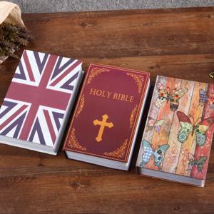 S 사이즈 숨겨진 수납 공간 금고 코드 잠금 책 스타일 시크릿 보관함 보석 돈 여행 가정 사무실 보안