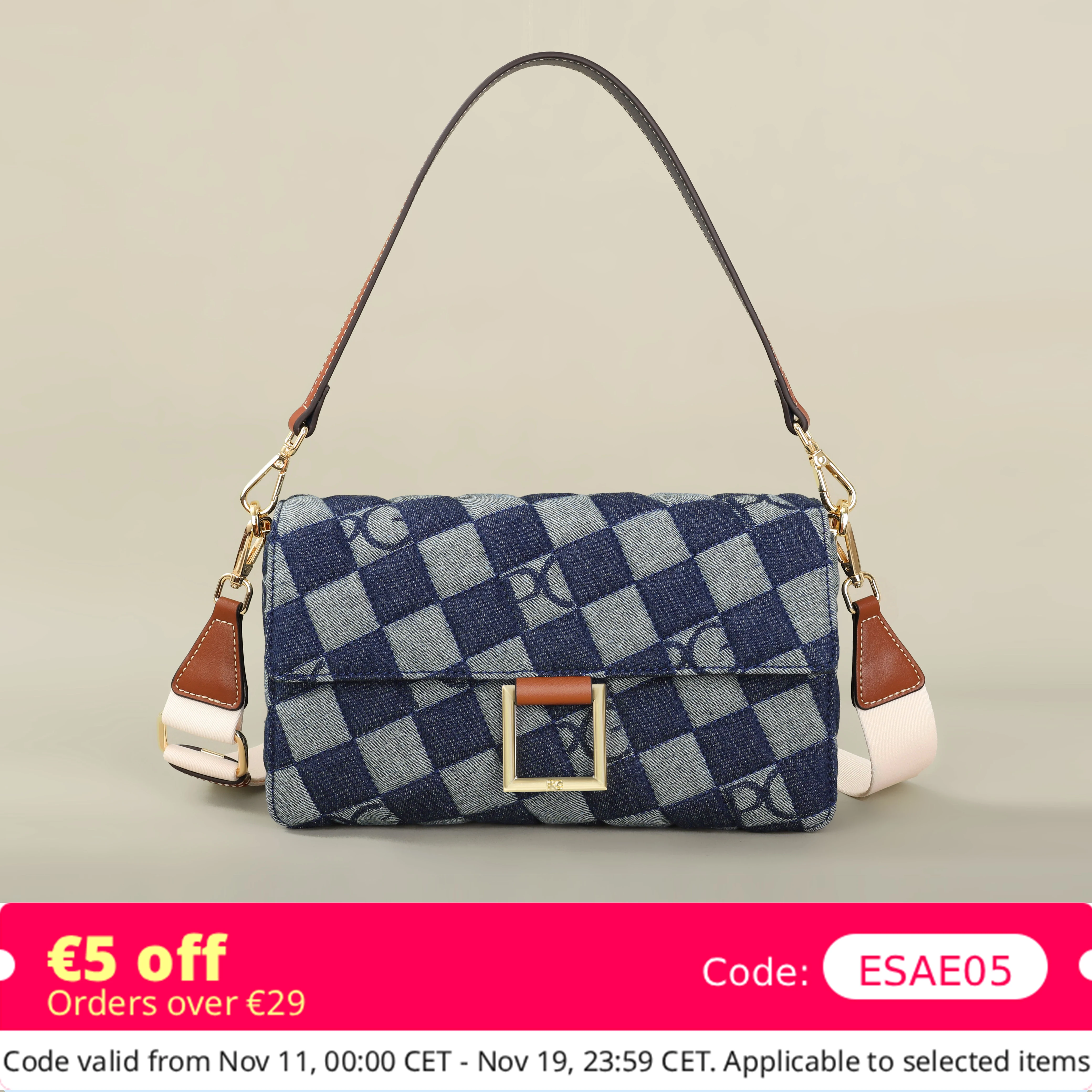 PG 여성 가방 2025 가을 겨울 패션 핸드백 디자이너 명품 브랜드 여성 패션 다용도 크로스백