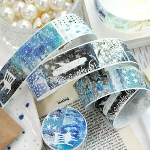 2m/롤 인스 다이컷 와시 스티커 테이프 크리에이티브 콜라주 데코레이티브 플래너 핸드북 DIY 다이어리 스크랩북 문구 스티커