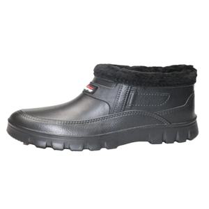 남성용 겨울 스노우 부츠 방수 플리스 안감 주방 세탁 작업화 따뜻한 레인 부츠 면 단화 슬립온