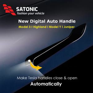 SATONIC V9 자동 개폐 도어 핸들 (2026 테슬라 모델 Y 모델 3 하이랜드용) 자동 핸들리스 무선 핸즈프리 도어 오픈