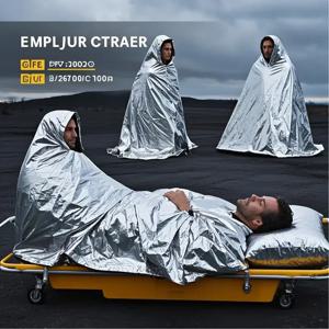 비상 생존 담요 - 캠핑, 하이킹 및 생존을 위한 157x210cm 고강도 단열재 ​
