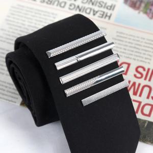 클래식 메탈 실버 컬러 남성용 타이 클립 심플 바 클래스프 실용 넥타이 클래스프 클립 신사 타이 핀 액세서리