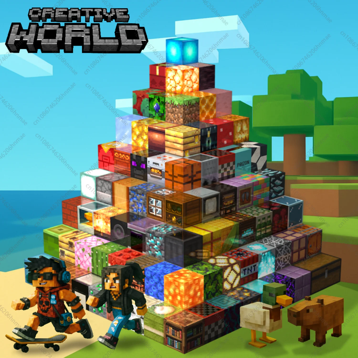 마그네틱 빌딩 블록 마인 월드 자석 큐브 블록 세트 남아 여아 어린이 3세 이상 DIY 픽셀 스타일 모델 베이스 플레이트 장난감 최고의 선물