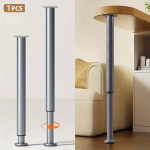 [회색 금속 가구 테이블 다리] 1pc 조정 가능한 금속 테이블 다리, 42-72cm, DIY 프로젝트용 원통형 가구 다리, 회색