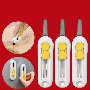 마그네틱 택배 개봉 칼 다기능 휴대용 택배 개봉 칼 접이식 자동 잠금 반동 아트 칼 도구