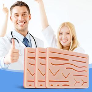 실리콘 피부 패드 봉합 연습 키트 외과 수술용 상처 의료 실습용 외상 봉합 연습용 피부