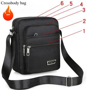 남성용 캐주얼 크로스백, 대용량 방수 고품질 숄더백, 야외 스포츠 및 여행에 적합