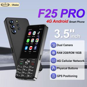 SERVO F25 PRO 4G LTE 스마트폰 3.5인치 터치스크린 카메라 2+16GB 구글 플레이 2500mAh 안드로이드 8.1 버튼 스마트폰 듀얼 SIM